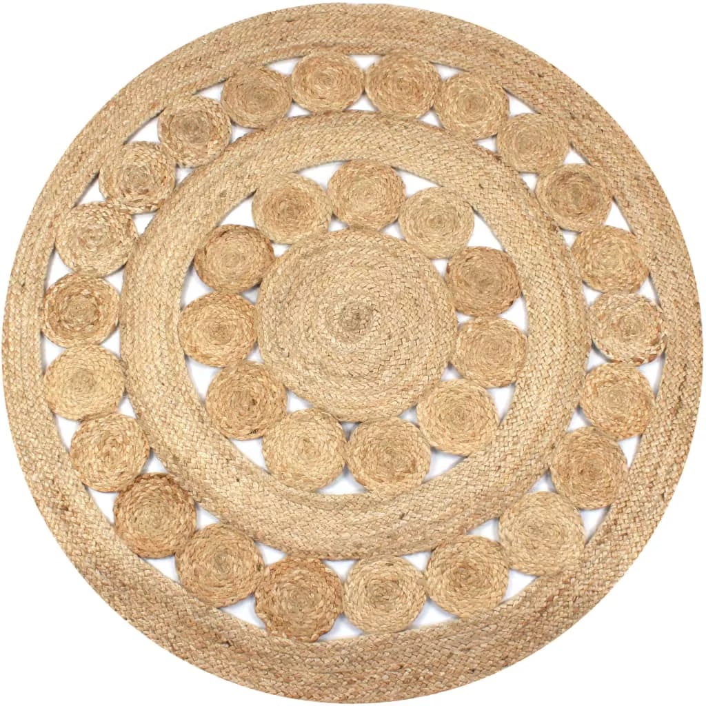 Tapis Effet Osier au Design Circulaire