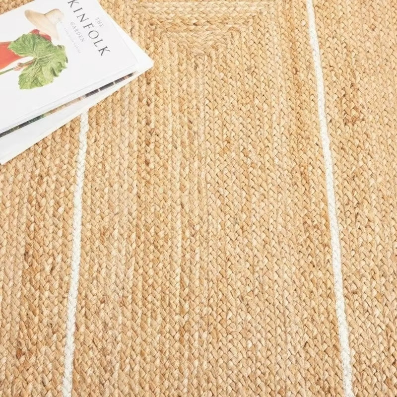 Tapis Effet Osier Rectangulaire et Moderne