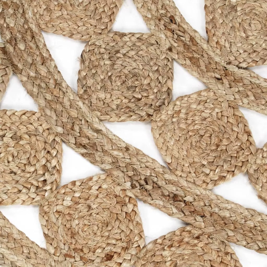 Tapis Effet Osier Rond en Jute