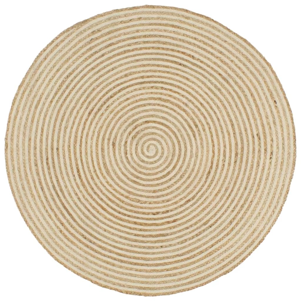 Tapis Effet Osier Rond à Spirale
