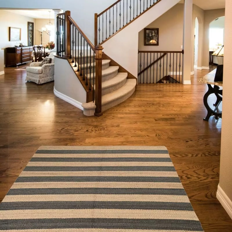 Tapis Osier Rayé et Rectangulaire