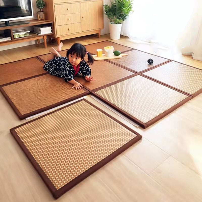 Tapis pliant épais en rotin japonais