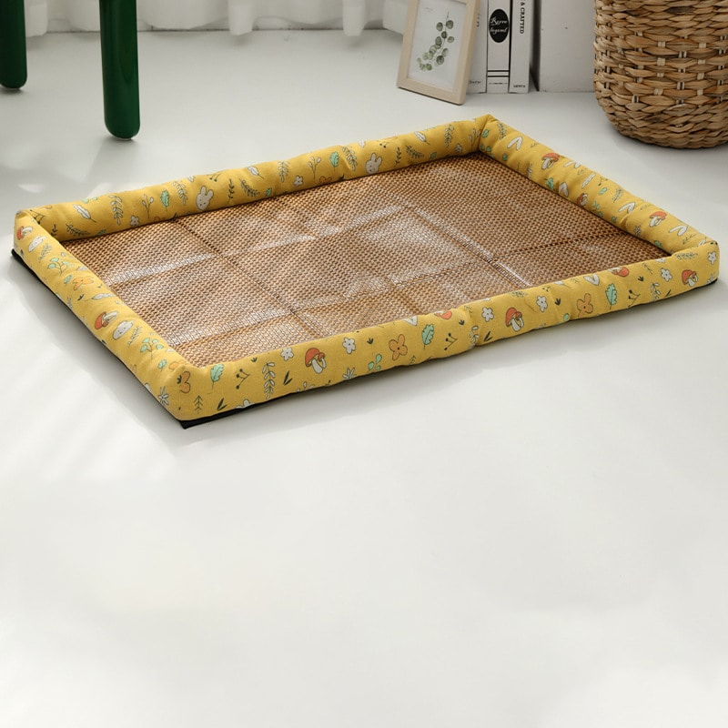 Lit d’été en rotin pour chat