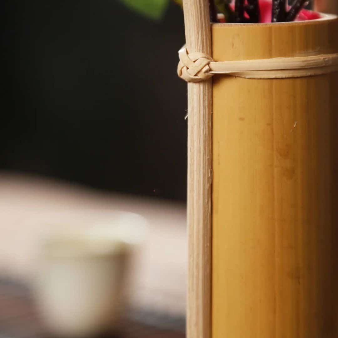 Vase en Bambou de Style Rétro