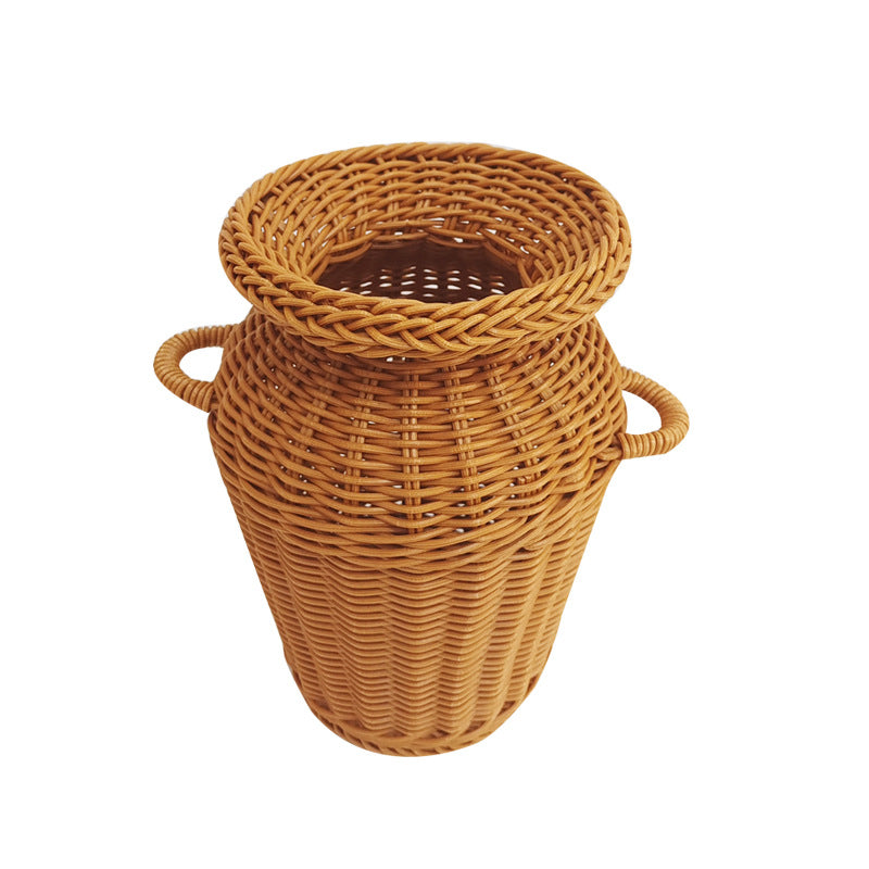 Vase d’art tissé en rotin à la mode