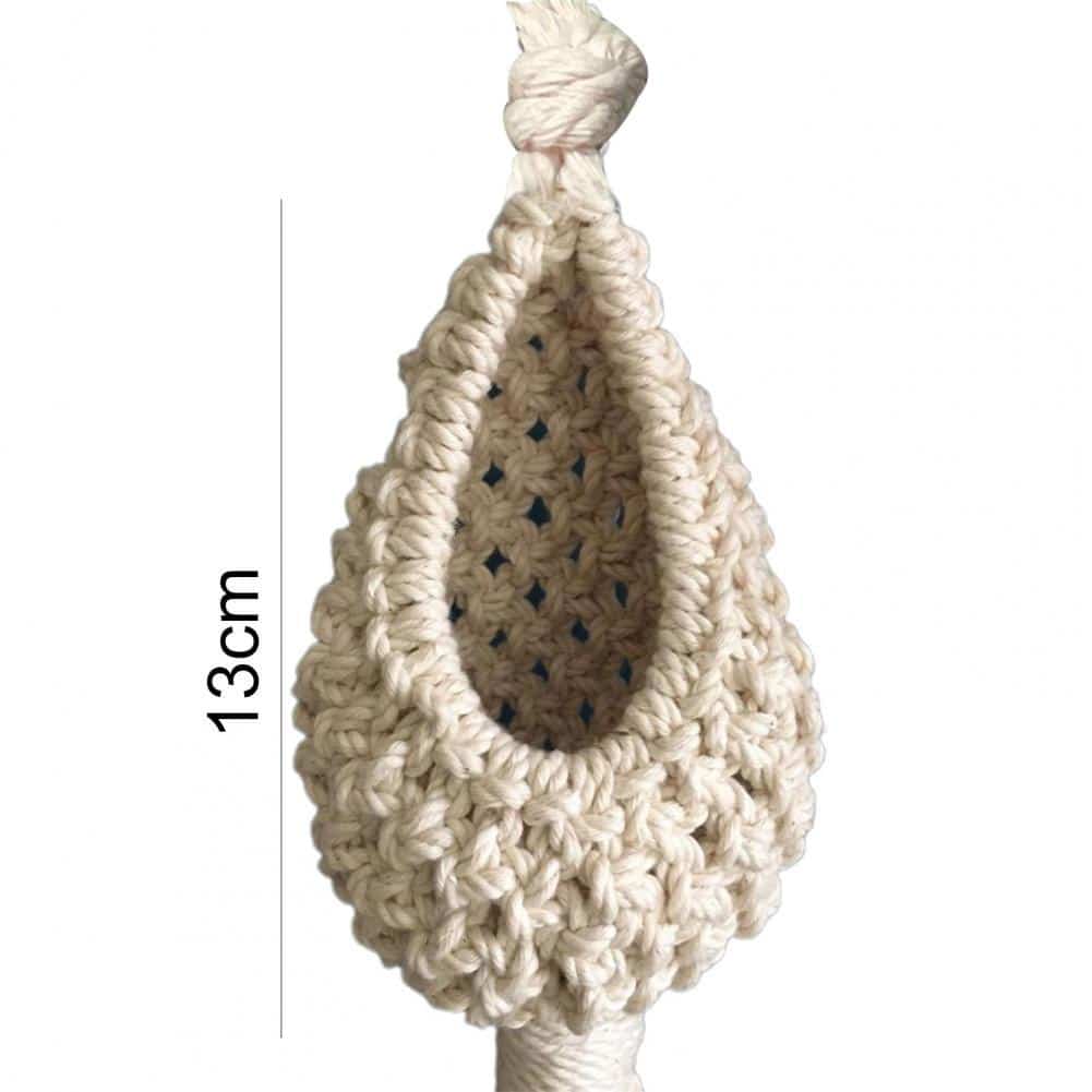 Panier pour fleurs en coton nordique suspendu