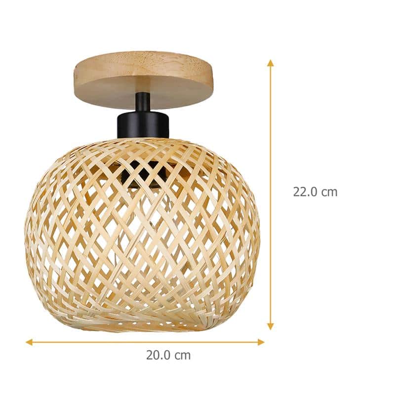 Plafonnier boule tissé