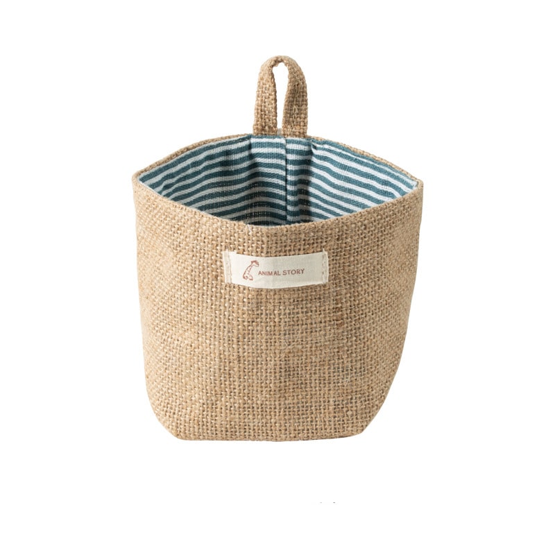 Panier de rangement tissé style sac mural suspendu