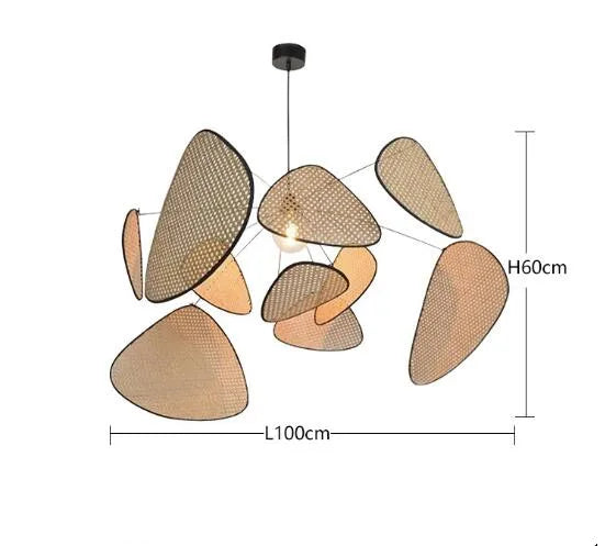 Suspension rotin cannage multiple | Petal