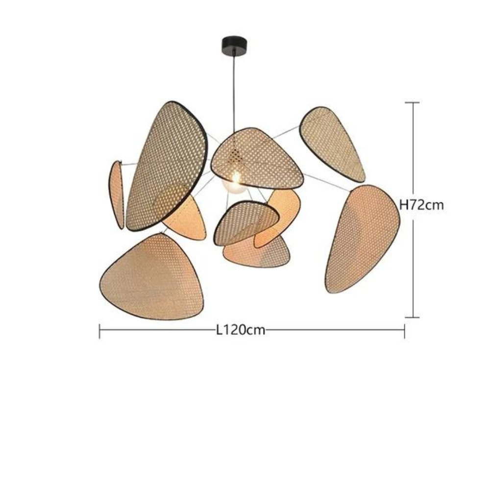 Suspension rotin cannage multiple | Petal