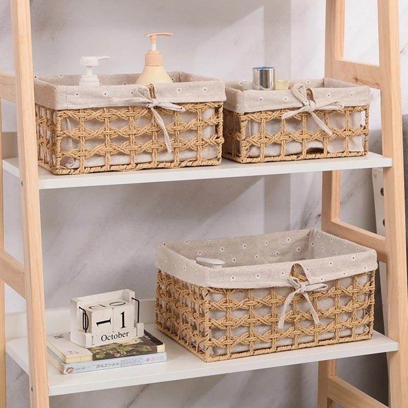 Panier de rangement tissé 3 tailles différentes