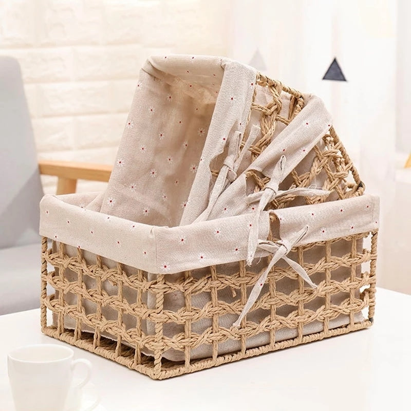 Panier de rangement tissé 3 tailles différentes