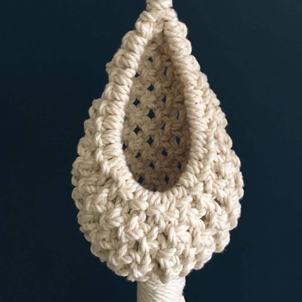 Panier pour fleurs en coton nordique suspendu