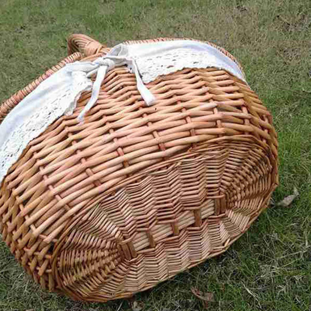 Panier en rotin tissé avec couvercle battant