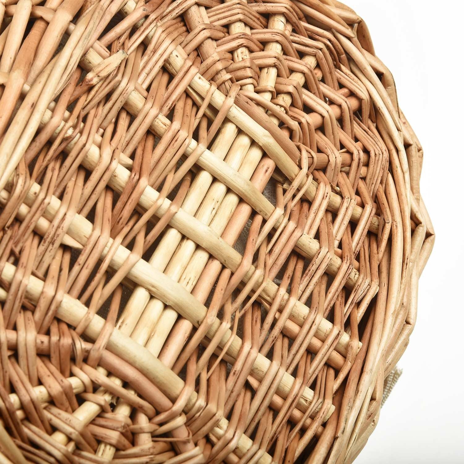 Panier en rotin tissé avec couvercle battant