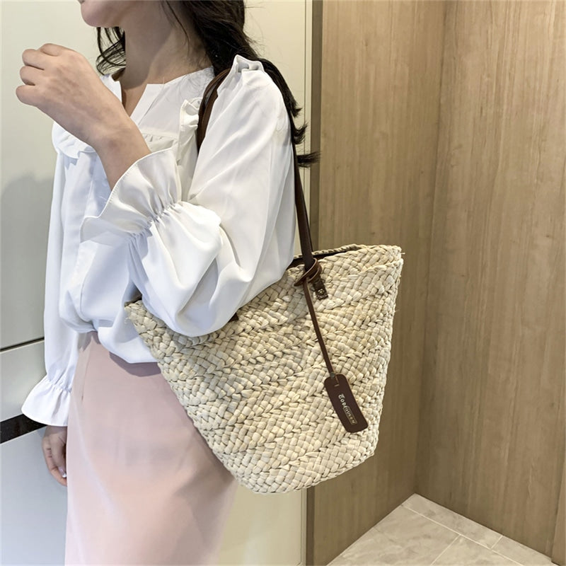 Sac à main bohème en paille pour femmes