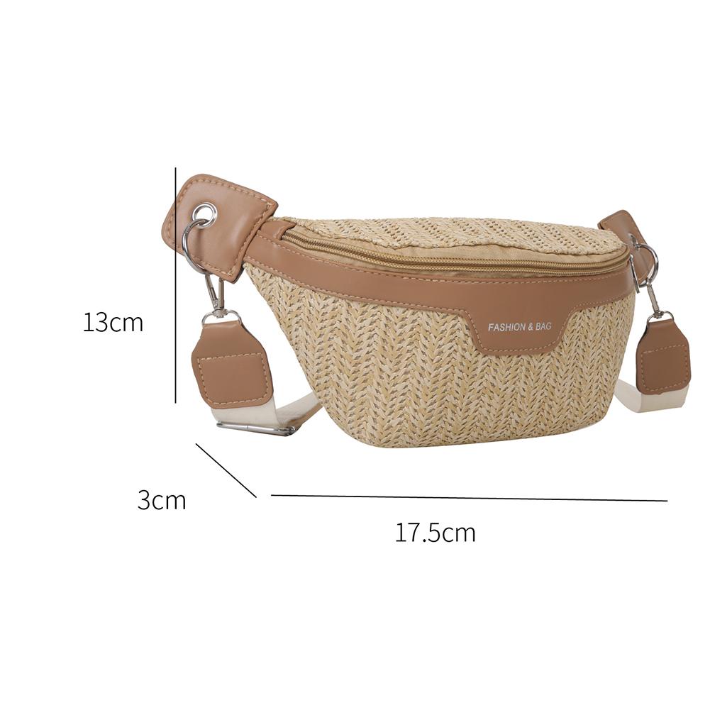 Sac à main tissé en paille style banane pour femmes