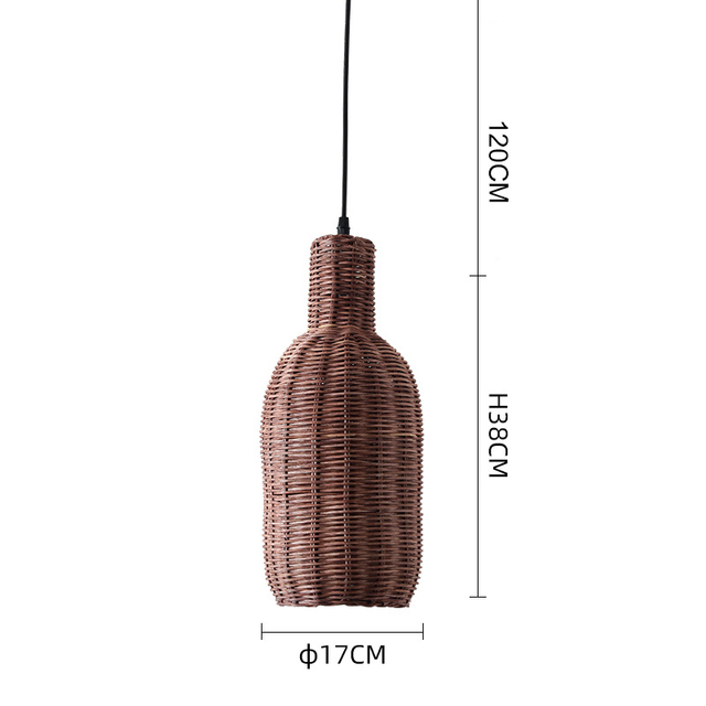Suspension rotin tressé couleur terracotta set 3 | Trina