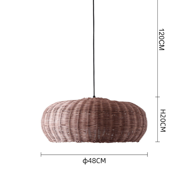 Suspension rotin tressé couleur terracotta set 3 | Trina