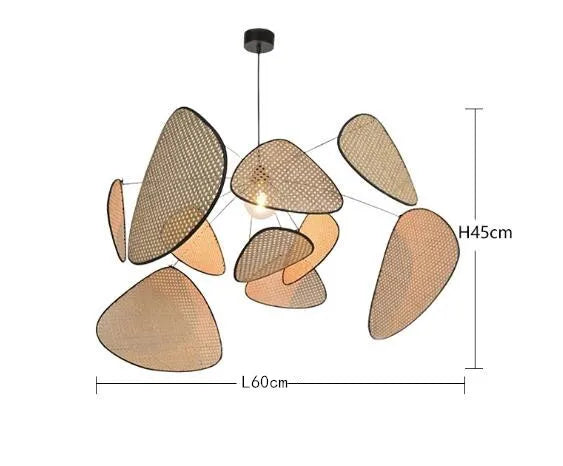 Suspension rotin cannage multiple | Petal