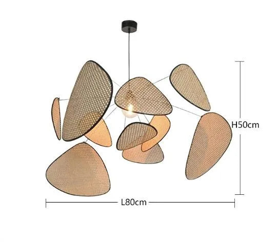 Suspension rotin cannage multiple | Petal