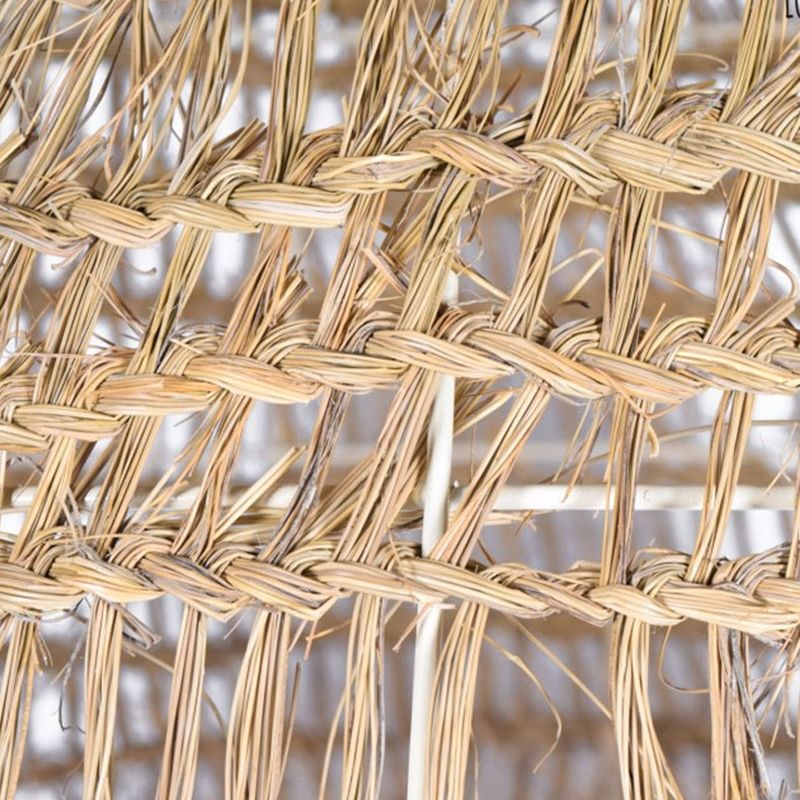 Suspension raphia forme cloche frangée naturel | Salia