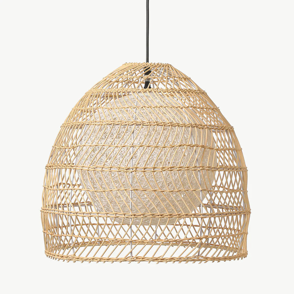 Suspension rotin dôme tressé naturel | Kova