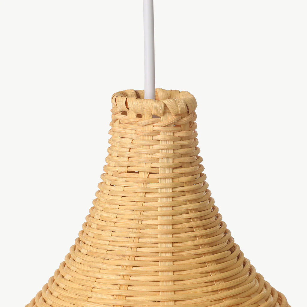 Suspension rotin cloche tressée naturel | Belo