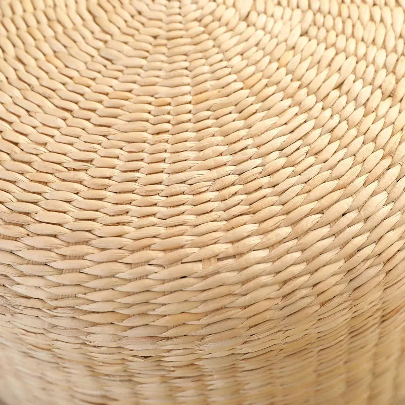 Pouf rond osier naturel tressé | Nalo