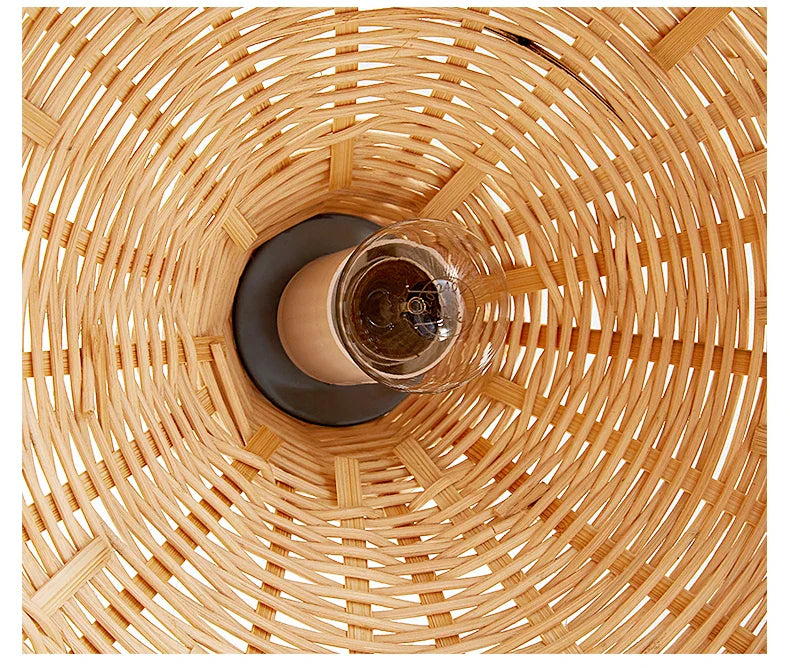 Suspension rotin cloche tressée naturel | Belo