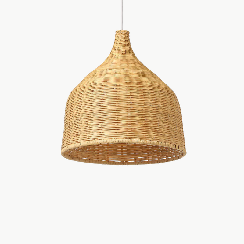 Suspension rotin cloche tressée naturel | Belo