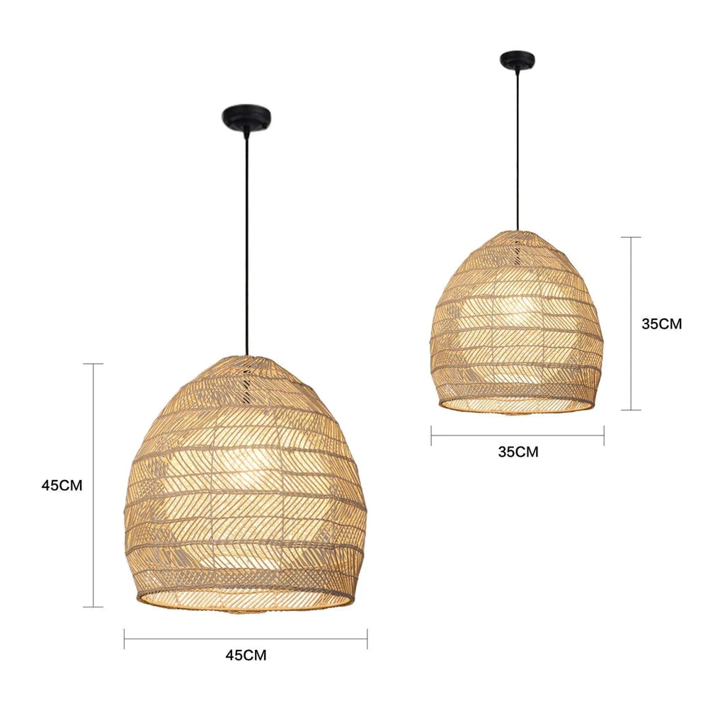 Suspension rotin dôme tressé naturel | Kova