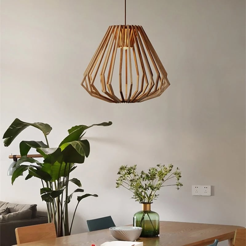 Abat Jour Osier LED au Design Nordique Moderne