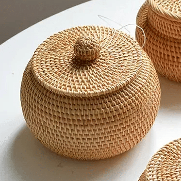 Accessoire Décoration en Rotin Style Boîte de Pique Nique