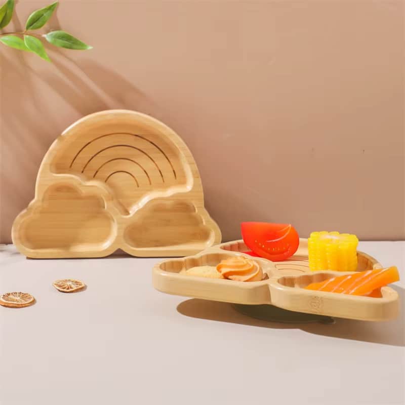 Assiette Bambou pour Bébé à Ventouse