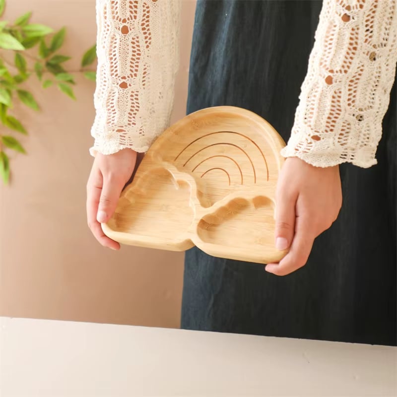 Assiette Bambou pour Bébé à Ventouse