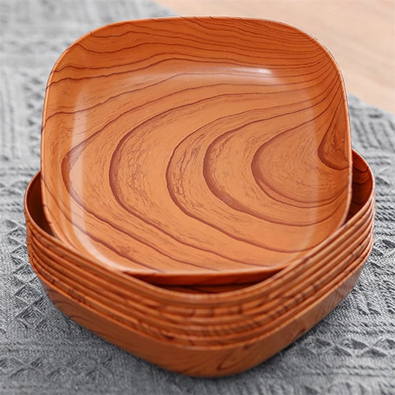 Assiette Bambou Carrée de Petite Taille
