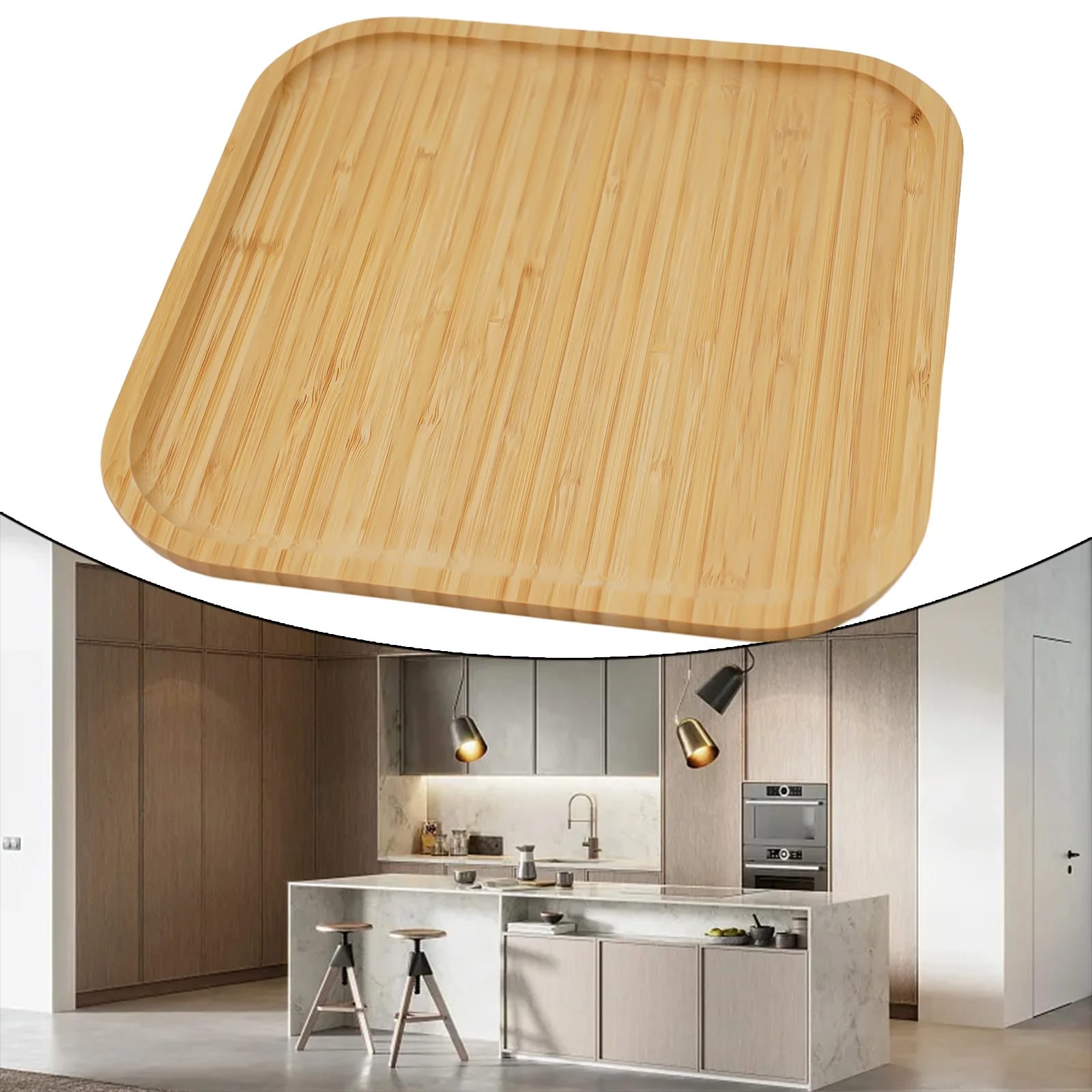 Assiette Bambou au Design de Plateau