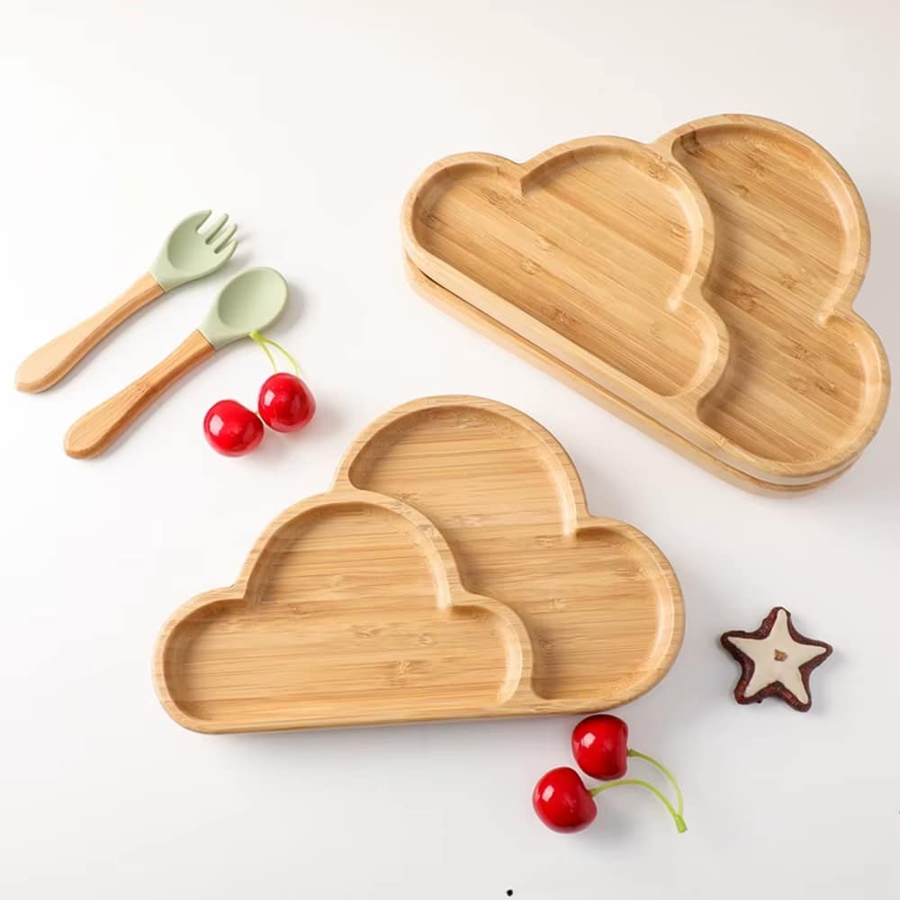Assiette Bambou en Forme de Nuages