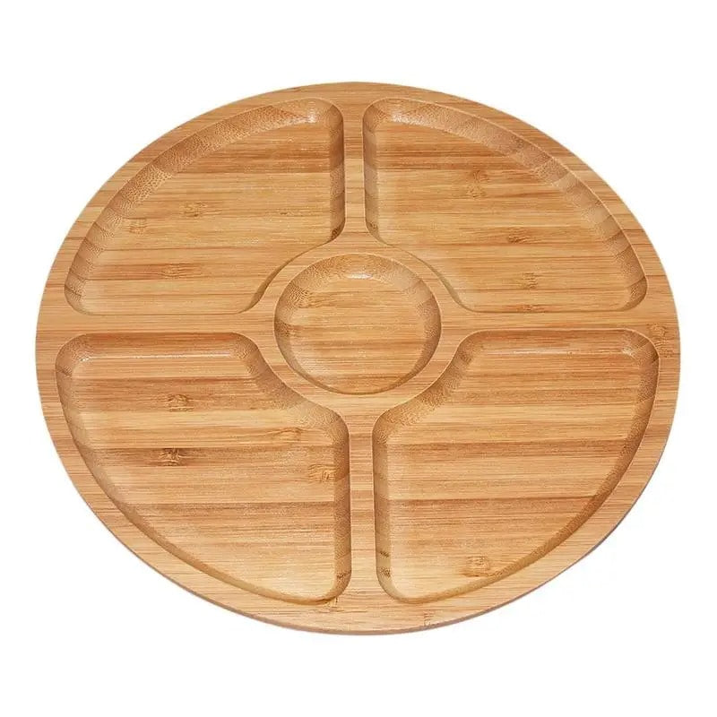 Assiette Bambou Ronde avec Compartiments