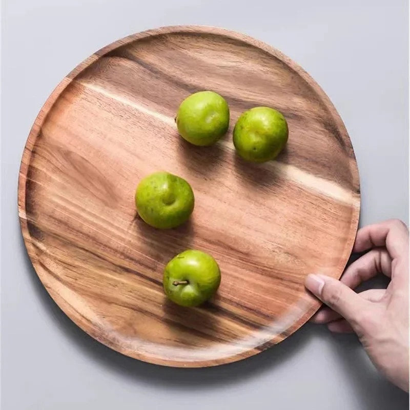Assiette Effet Bambou Simple et Ronde