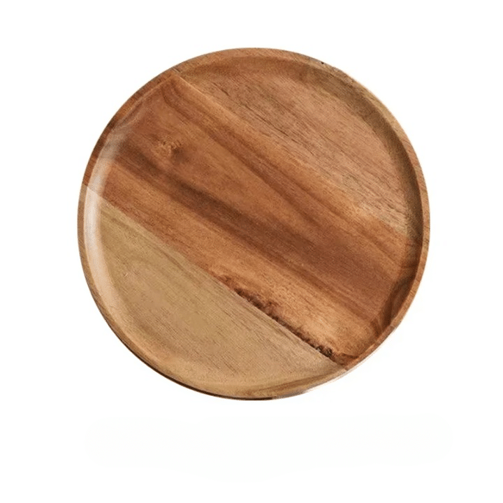 Assiette Effet Bambou Simple et Ronde
