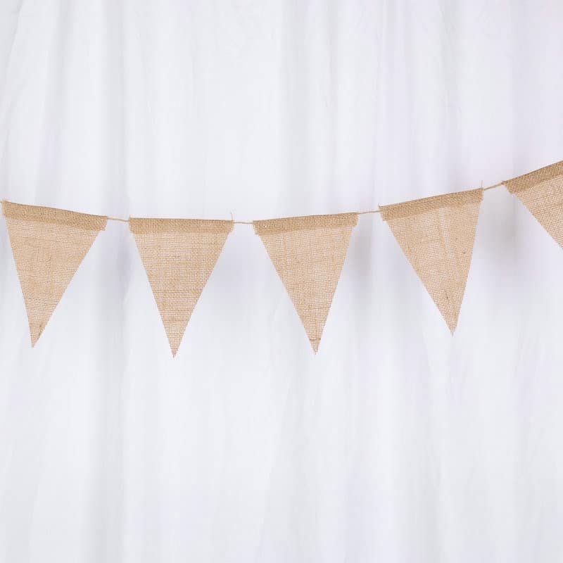 Bannière Vintage en toile de Jute