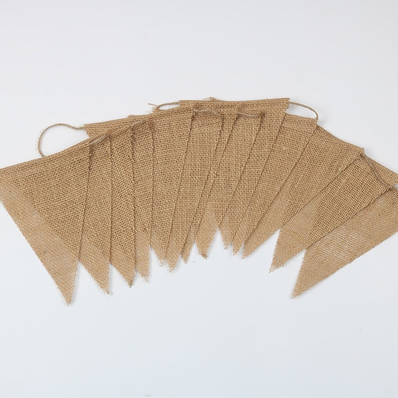 Bannière Vintage en toile de Jute