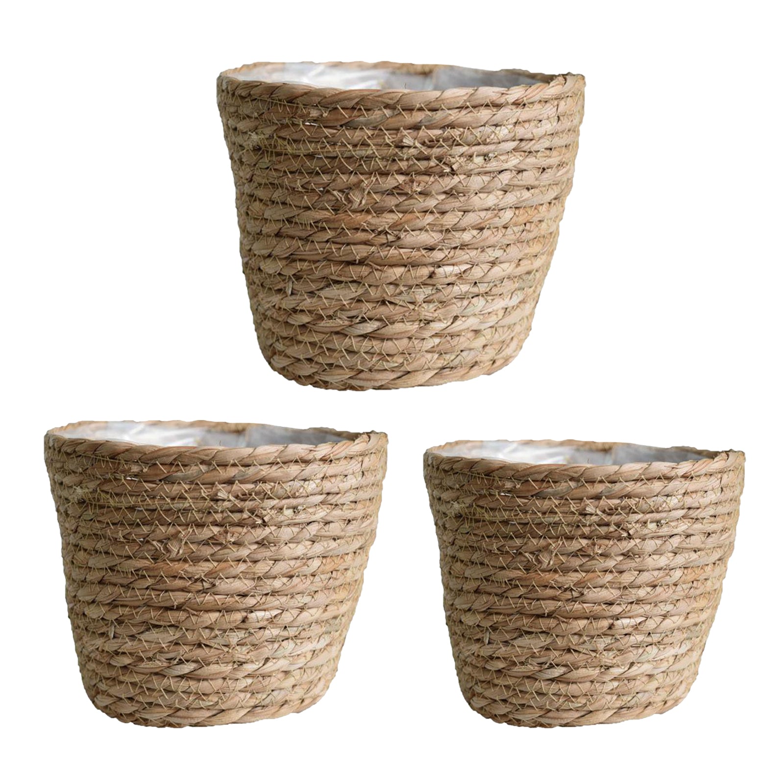 Cache pot de fleurs en rotin naturel