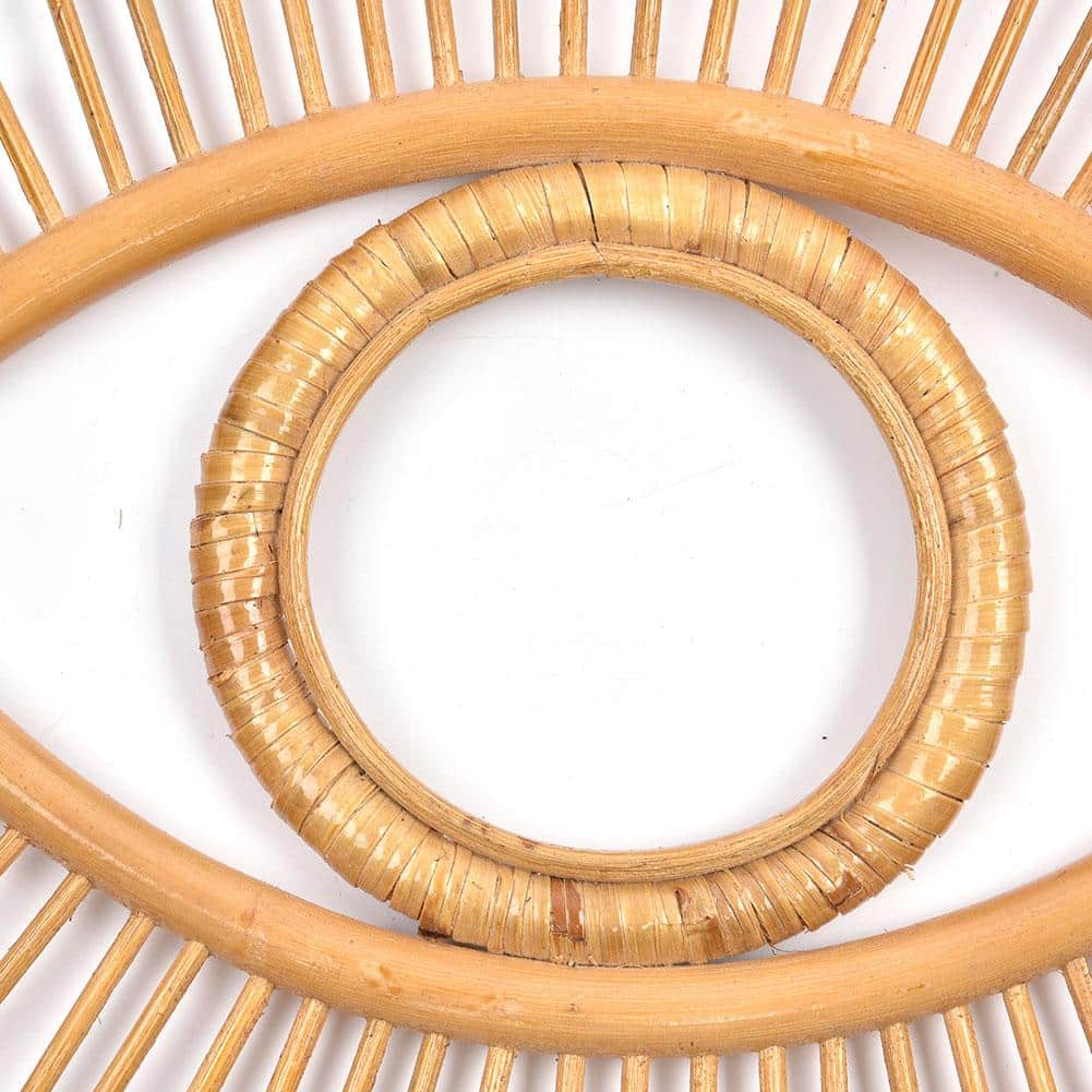 Cadre en rotin à motif oeil