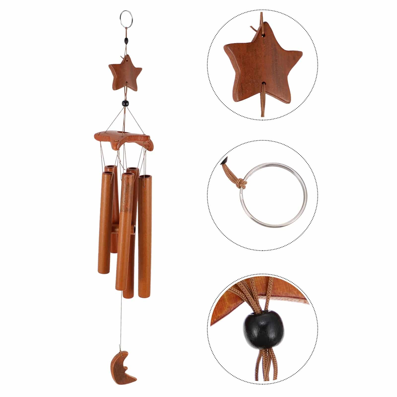 Carillon Bambou Décoratif en Forme d’Étoile