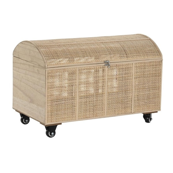 Coffre de rangement et de décoration en rotin