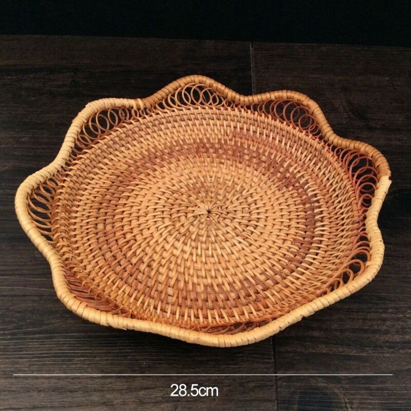 Corbeille de table en rotin tissé à la main
