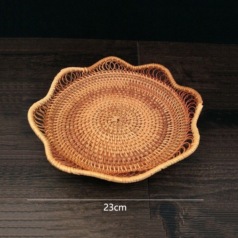 Corbeille de table en rotin tissé à la main